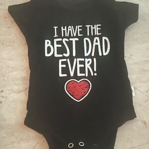 Black 'Best Dad Ever' Kids One Piece